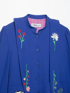 Women's Embroidered Hooded Jacket Long Sleeve Button up Top New Fashion Design