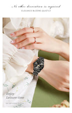 OLEVS 9931 Top Original Couple Watch Stainless Steel Rhombus Mirror Design Luxury Quartz Watch for Men Women Lover's Wristwatch