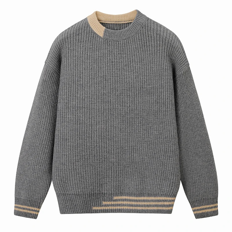 Winter Fashion Trend Outdoor Round Neck Pullover Knitted Sweater Comfortable Versatile Windproof Breathable and Warm Sweater