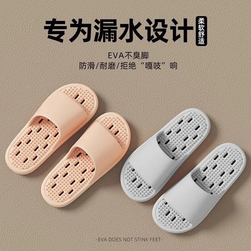 Bathroom slippers for women: Quick-drying, anti-slip, hollowed-out, comfortable to step on, massage for couples, for men