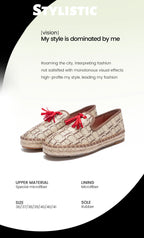 Flat CHCH Women's Shoes New Comfortable Vacation Fabric Casual Shoes Hemp Bottom Non slip Walking Woman Shoes