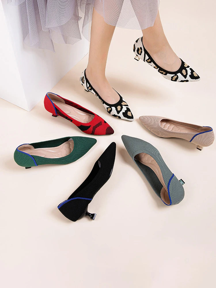 Women's high heels shoes  2025 new spring  / autumn / fashion beautiful breathable sweat absorbing comfortable shallow mouth p