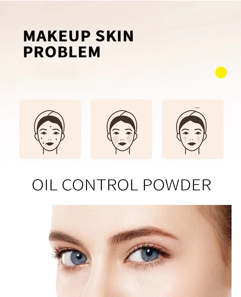 1PC Violet Cream To Powder Skin-friendly Skin Natural Face Long Lasting Oil-controlling Contouring Powder Cosmetics