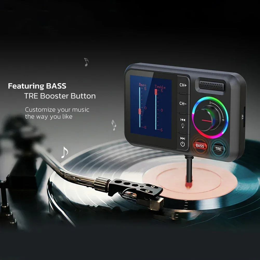 Hands-free Car MP3 Player Dual USB Fast Charging Car Audio Driving Experience Fast Charging Technology LED Backlighting Modes