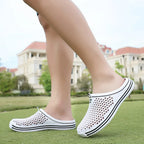 Men's Slippers Hollow Beach Sandals Summer Slip on Clogs Men Casual Shoes Non-slip Size 36-45 Slippers Unisex Outdoor Flip Flops