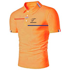 Men's new short sleeved polo shirt with a collar, fashionable and casual