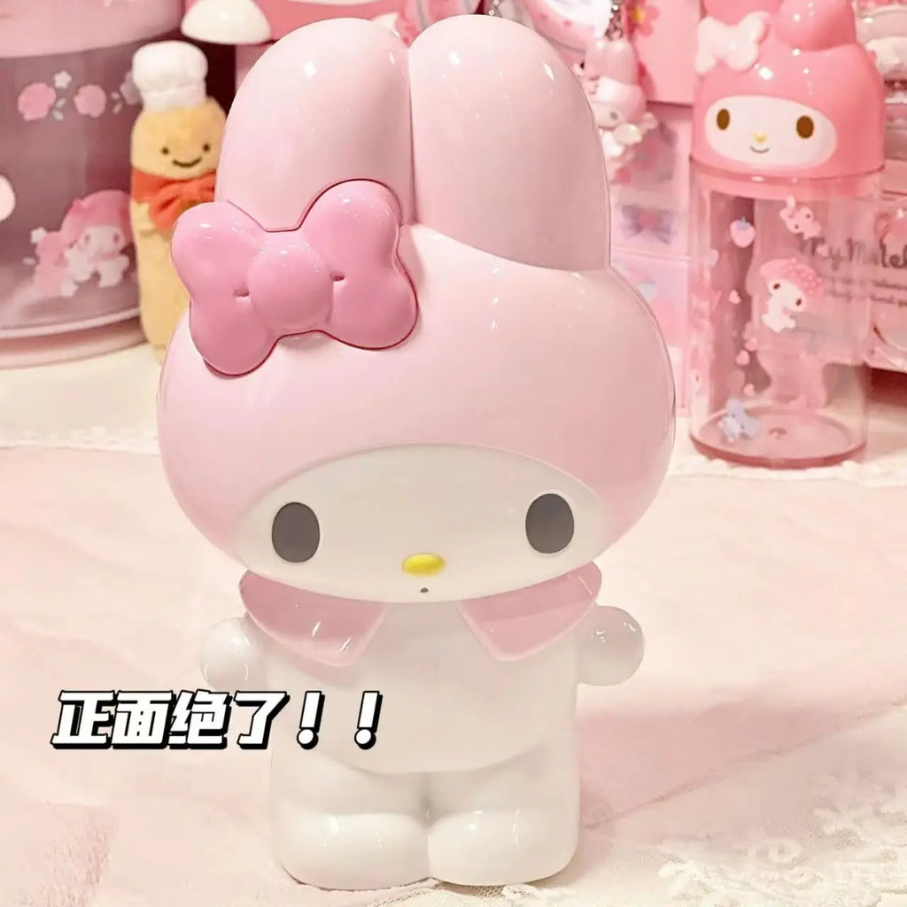 Cute My Melody Cosmetics Storage Can Cute Pink Brush Container Aesthetic Desktop Display for Makeup Lovers