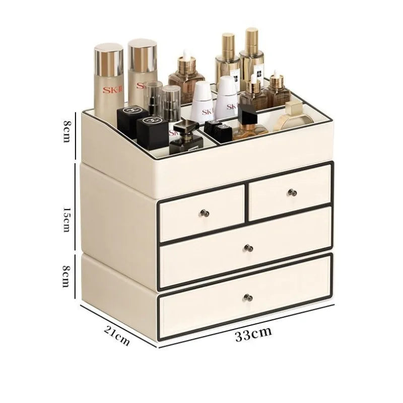 Makeup Box Desktop Large Capacity Skin Care Product Shelf Dustproof Perfume Storage Organizer Removable Cosmetics Storage Box