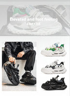 Men's Shoes 2025 Thick Sole Height Increasing New Breathable Trend Fashionable and Versatile Casual Sports Comfortable Trend