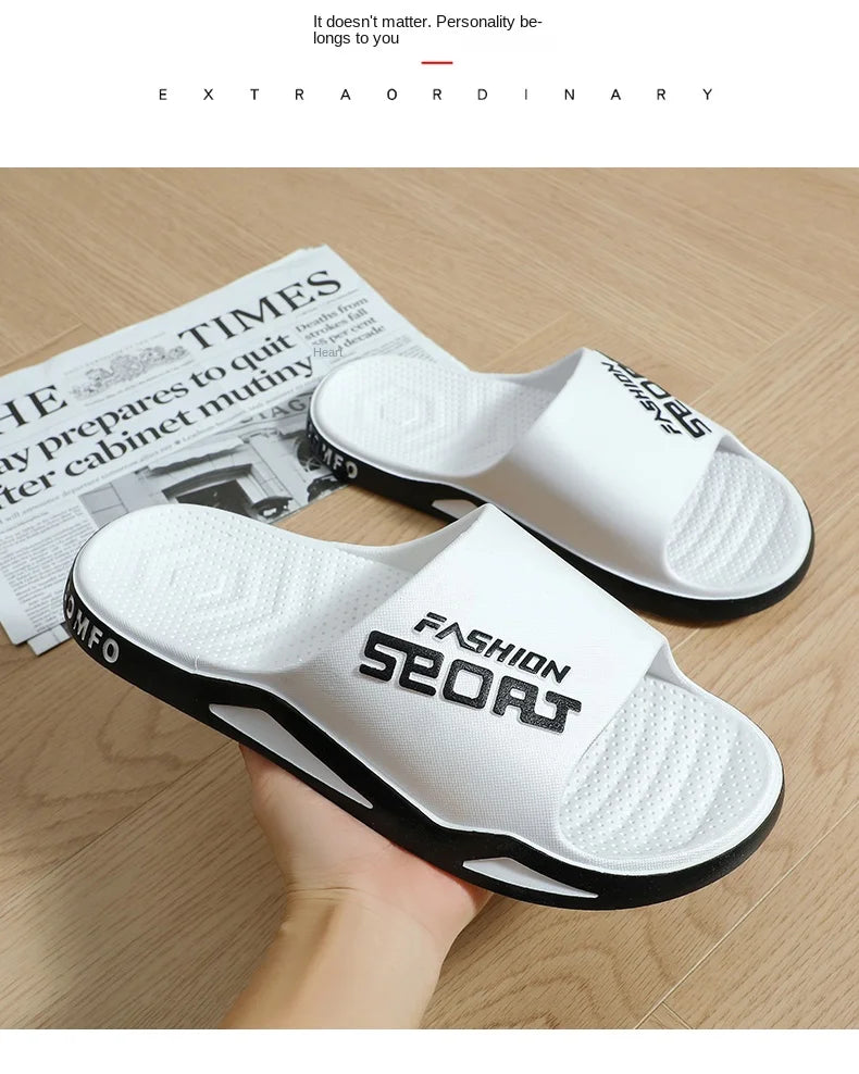 Slippers for men can be worn externally in summer. Trendy bathroom, bathroom, non-skid home, indoor, and home sandals for men