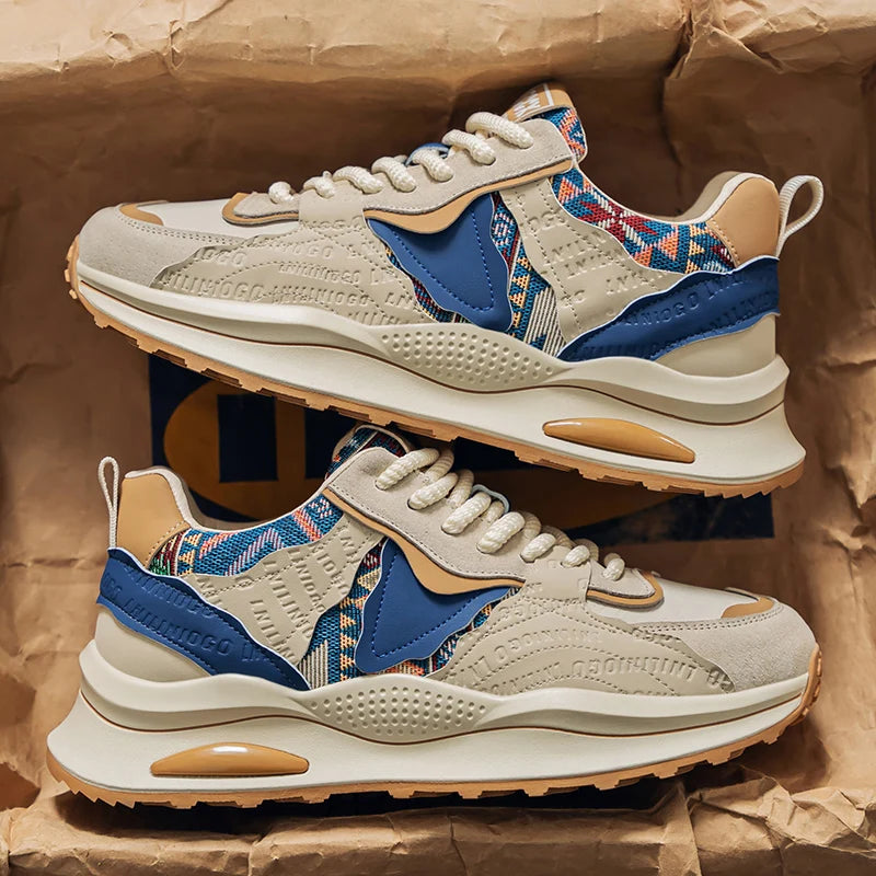 Men's Shoes 2025 Spring New Casual Versatile Comfortable Fashion Trend Niche Non-slip Wear-Resistant Retro Sneakers