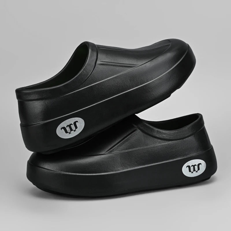 Women's Slippers Are All Season Anti Slip Waterproof Thick Soled Fashionable Simple Rain Boots for Couples Chefs Doctors Nurses