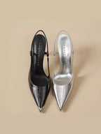 Women High Heels Sandals Pointed Toe Shoes Sexy Slingback Woman Slippers Summer 2025 Trend Designer Dress Pumps Sandalias Mujer