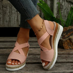 Summer Woman's Sandals Fashion Open Toe Women Wedges Sandals Comfortable Beach Shoes Outdoor Anti-Slip Platform Shoes for Women