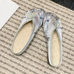 Woman Slippers Spring Autumn Soft Sole Baotou Flats Embroider Home Slippers Casual Shoes for Women Ethnic Style Outdoor Slippers