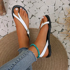 Women Sandals 2025 New Summer Shoes for Women Open Toe Casual  Flip Flops Woman Sandals Buckle Strap Soft Bottom Ladies Shoes