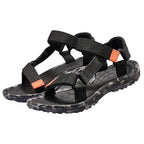 Men's Water Sandals Waterproof Arch Support Hiking Sandals Comfort Leather Sport Outdoor Sandals for Summer Beach Trail Walking