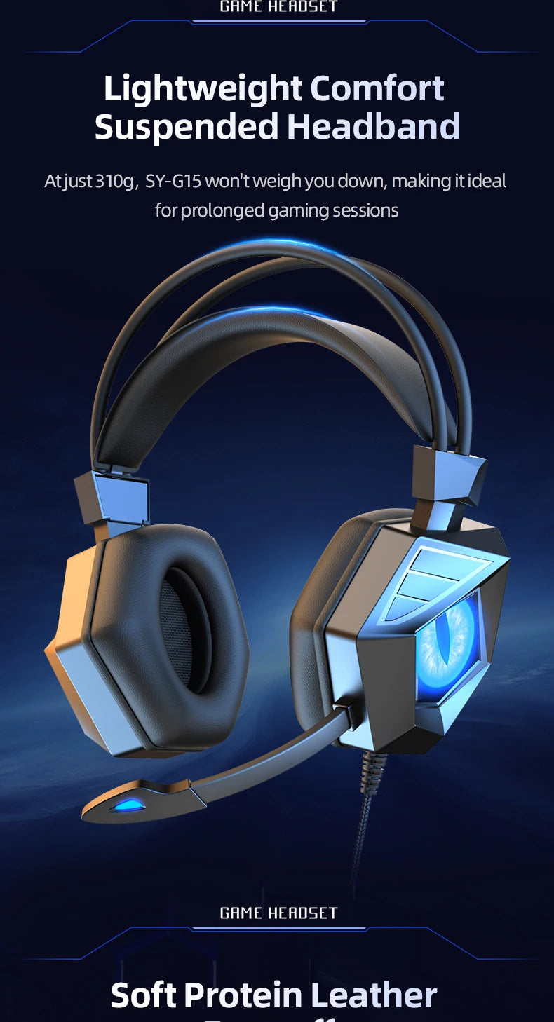 Headphones 3.5mm Wired Gaming Headset Earphones Music For PS4 Play Station 4 Game PC Chat computer With Microphone