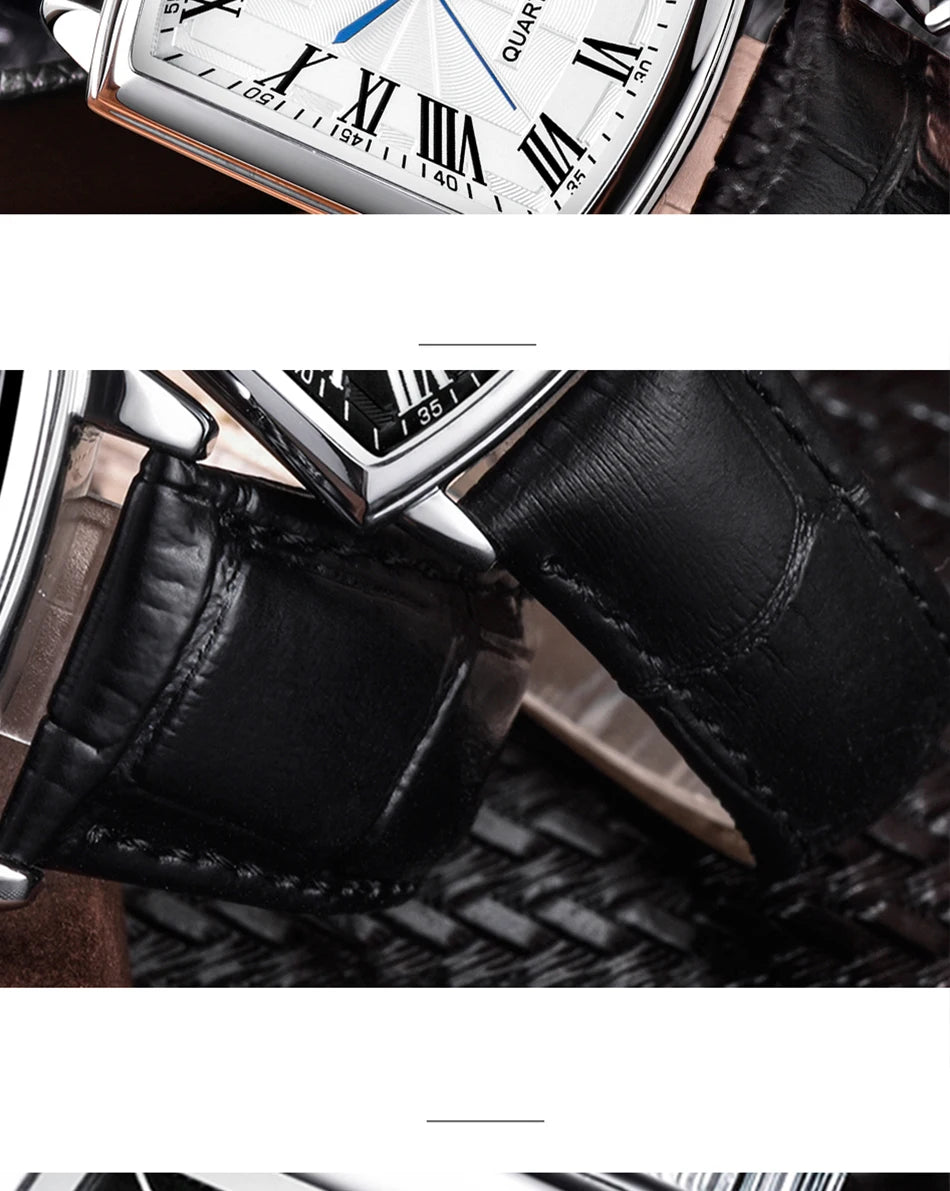 Couple Woman & Men Casual Watches Luxury Brand Square Dial Fashion Leather Strap Lover's Dress Quartz Watch Relogios Femininos