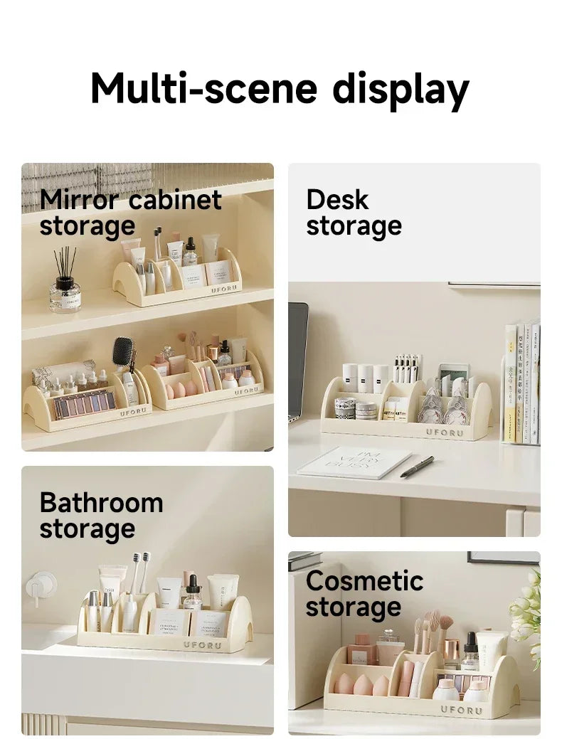 Cosmetics Storage Box Home Dressing Table Desktop Large Capacity Multi-functional Skin Care Products Compartment Shelf