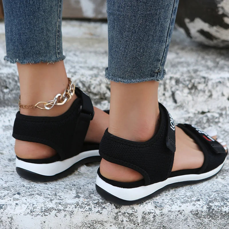 Flats Women Sport Sandals Summer Casual Shoes 2025 New Fashion Slippers Mesh Walking Running Beach Shoes Trend Femme Zapatos