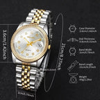 2PCS/Set Couple Watches Luxury Men Business Watch Women Calendar Quartz Wristwatch Reloj Hombre Mujer（Without Box）