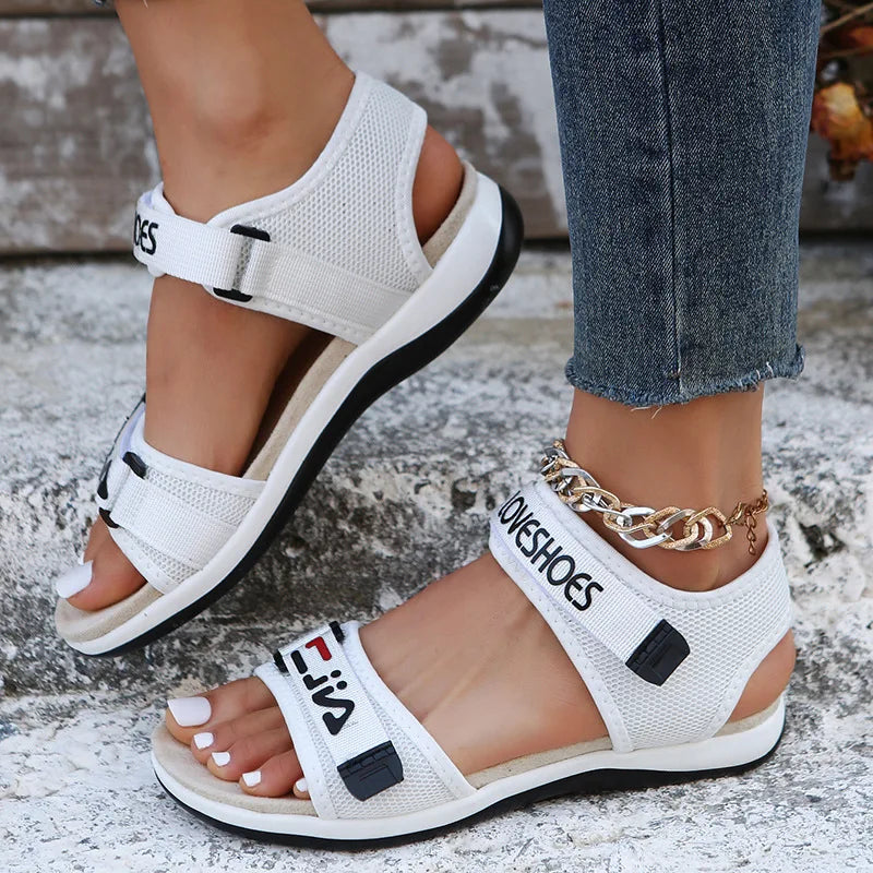 Flats Women Sport Sandals Summer Casual Shoes 2025 New Fashion Slippers Mesh Walking Running Beach Shoes Trend Femme Zapatos