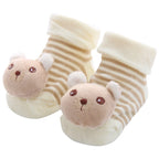 Fall Winter 0-1 Year Old Baby Socks Cute 3D Cartoon Doll Socks Warm Cute Socks Baby Girl Boy Socks