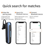 2023 Handsfree Business Bluetooth Headphone Wireless Earphone Stereo Ear Hook Headset For Driving Traveling Working Wholesale