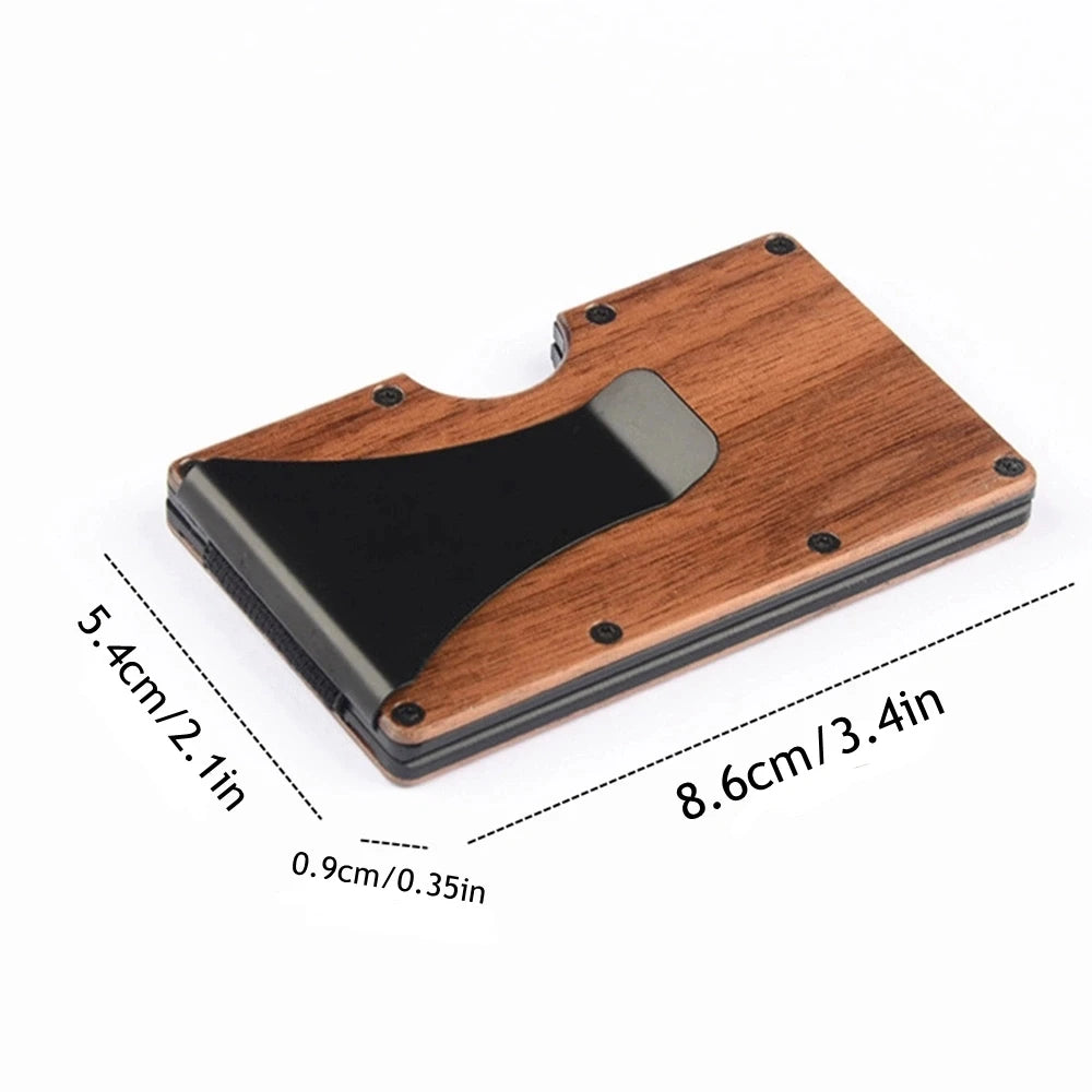 Minimalist Wallets for Men - Slim Aluminum Money Clip- RFID Blocking Metal Wallet - Front Pocket Credit Card Holder