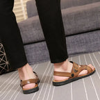 Mens Sandals Summer Outdoor Breathable Casual Sandalias  2025 Non Slip Beach Shoes Formal Office Walking Flats