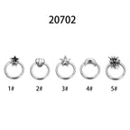 1PC Steel Moon Star Septum Piercing Hinged Segment Nose Ring Septum Clicker Cartilage Tragus Clicker Body Piercing Jewelry 16G