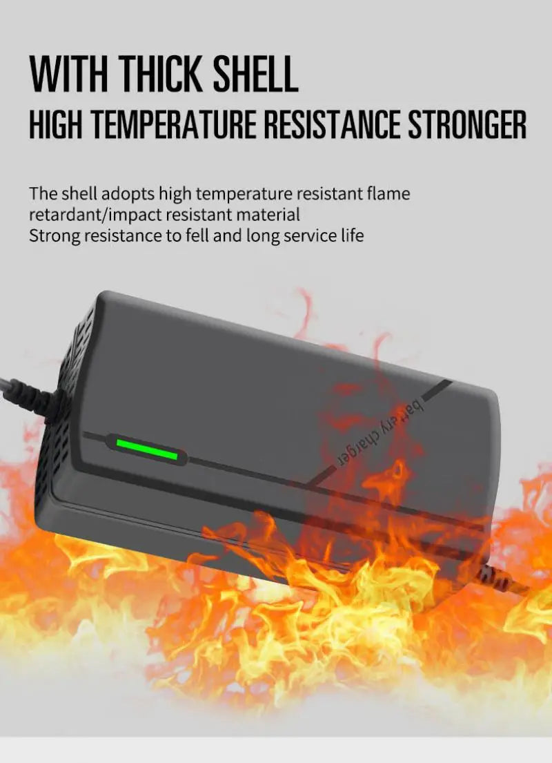 36V 48V 60V 72V Charger 2A 3A 5A Lithium Battery Pack 42 54.6 67.2 84V 10 13 16 20S DC EU Smart Intelligent Fast Charging Charge