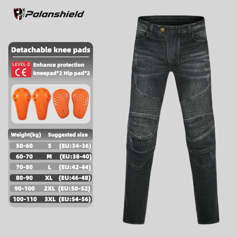 Motorcycle Pants Men Moto Jeans Protective Gear Riding Touring Motorbike Trousers Motocross Pants Pantalon for All Seasons