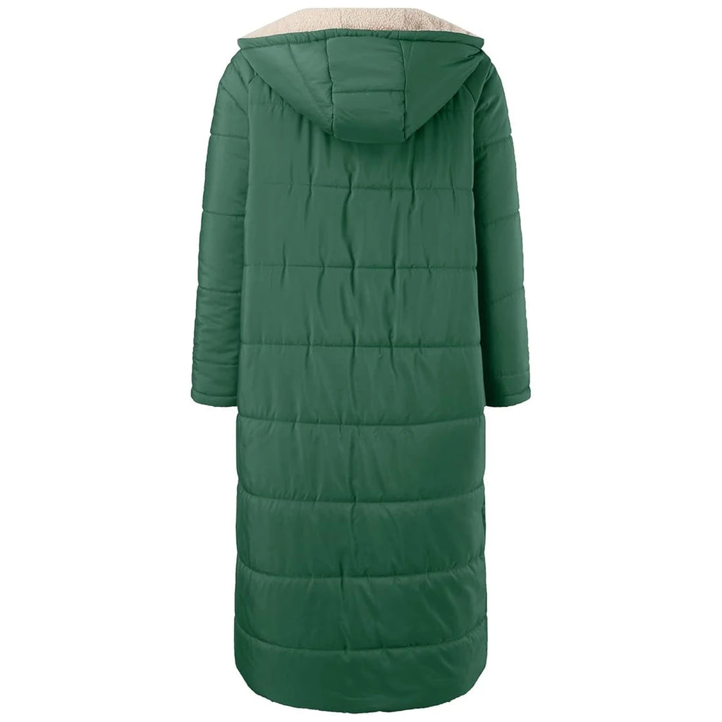 Fashion Casual Women's Winter Warm Coat Jacket Women's Fleece Jacket Wool Long Hooded Outerwear