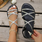 Women Sandals Sexy Summer Shoes for Woman Summer Lightweight Sandals New Flats Sandals Comfortable Beach Shoes Female Footwear