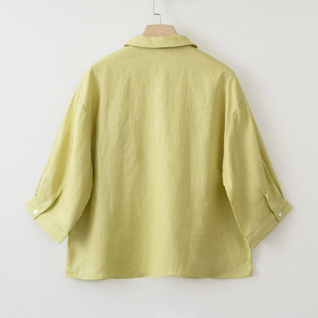 Women 2025 Summer Casual Linen Blouse Shorts Sets