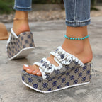 Women Slippers 2025 New Hot Summer Fashion Women Shoes Banquet Party Beach Sandals Sexy Platform Woman Slippers Slides Women