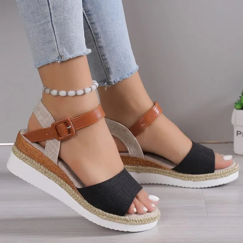 Summer Woman Sandals Shoes Soft Shoes Woman Elegant Sandals Woman Wedge Ladies Shoes Party Footwear Female Women Sandal