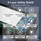 Folding Solar Power Bank with 4 Solar Panels 50000mAh Portable Solar External Battery Compatible with IOS Android USB-A USB-C