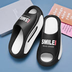 New Men Slippers Slides with a Sense High Aesthetic Value External Wear Anti Slip Thick Bottom, Beach Cool Slippers for Men
