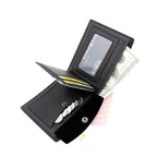 Slim Men Wallets New Short Zipper Card Holder Photo Holder Male Purse Simple Coin Pocket High Quality PU Leather Men's Wallet