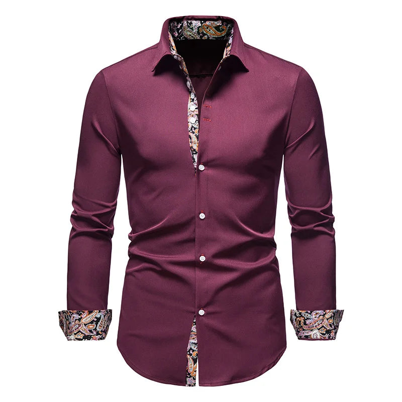 Men's Shirt with Collar White Shirts Man Long Sleeve Men's Shirts Mens Polo Shirts for Men Famous Brands Camisa Social Masculina