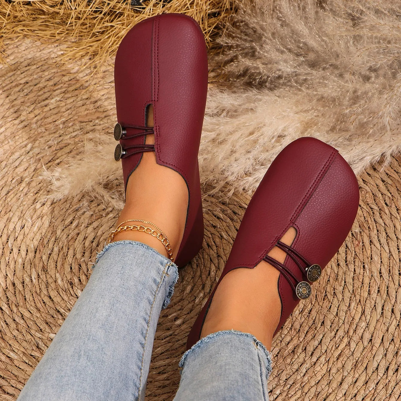 Women Flats Shoes 2024 New Spring Autumn Casual Comfortable Boat Shoes Loafers Round Toe Ballet Outdoor Soft Bottom Flat Shoes
