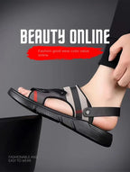 High-end Men's Sandals New Summer Sandals Men's Wear-Resistant Non-slip Soft Sole Outdoor Dual-purpose Sandals