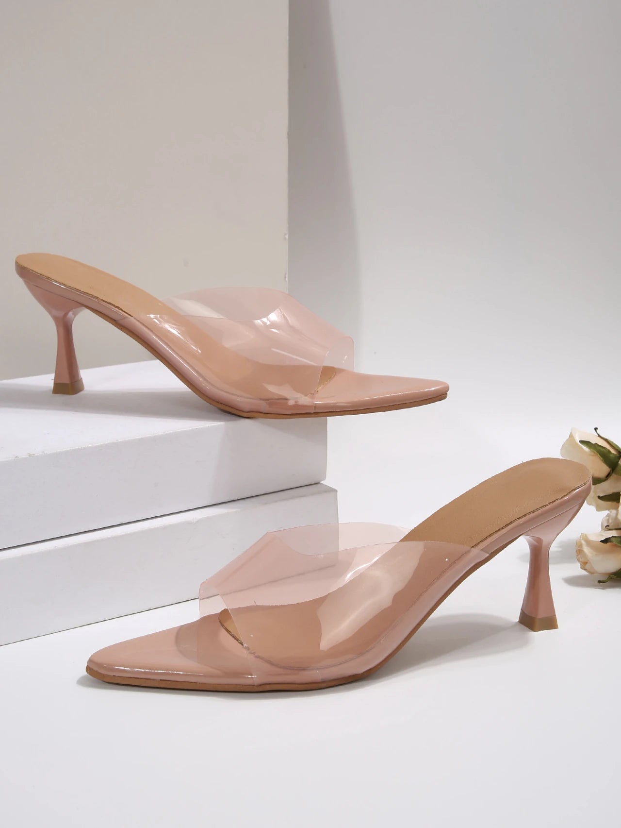 Sexy High Heels Women Slippers Designer Heeled Sandals Woman Shoes Summer 2025 Brand Home Slides Elegant Flip Flops Sandalias