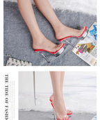 Woman High Heels Slippers 2024 12cm 13CM Crystal Transparent Sexy Model Runway Training High Heels Catwalk Performance Shoes