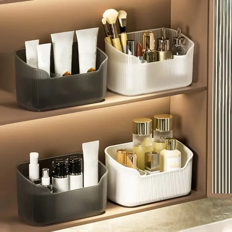 Toilet Desktop Storage Box Container Cosmetics Bathroom Countertop Sorting Box Large Capacity Cosmetic Brush Makeup Organizer