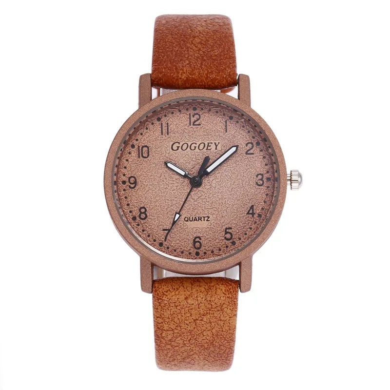 Top Brand Women Watches Fashion Simple Analog Quartz Watch for Women Leather Strap Casual Elegant Ladies Wrist Clock Reloj Mujer