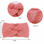 Winter Warm Headband for Women Knot Cross Headbands Wool Knitted Elastic Wide Headband Headwear Girls Hair Band Hair Accessories